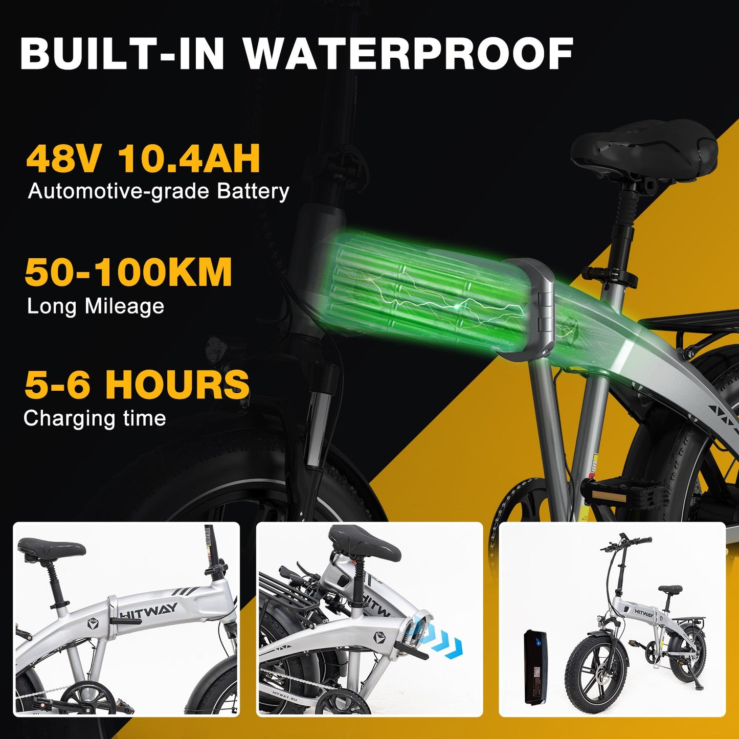 BK36 Bicicletta Elettrica Pieghevole