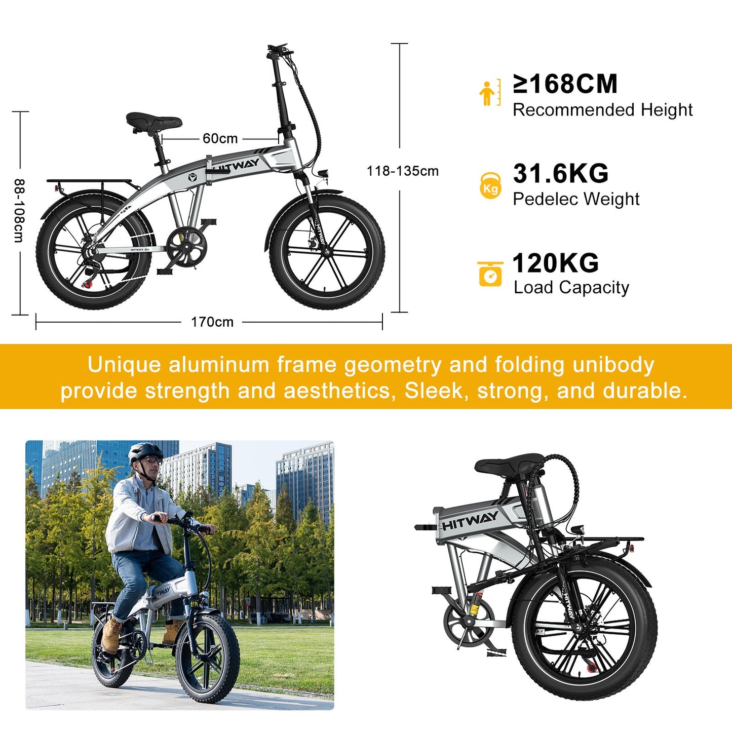 BK36 Bicicletta Elettrica Pieghevole
