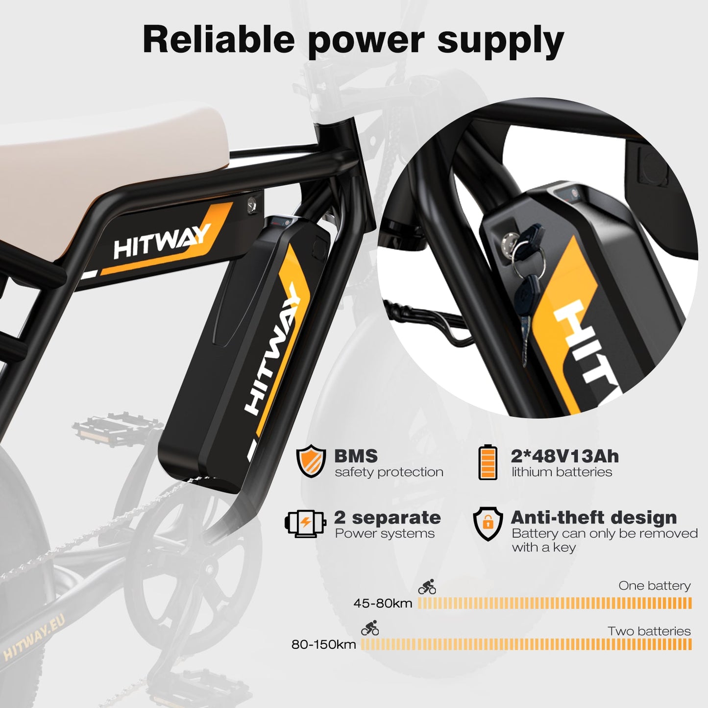 BK29S Bicicletta Elettrica a Doppia Batteria
