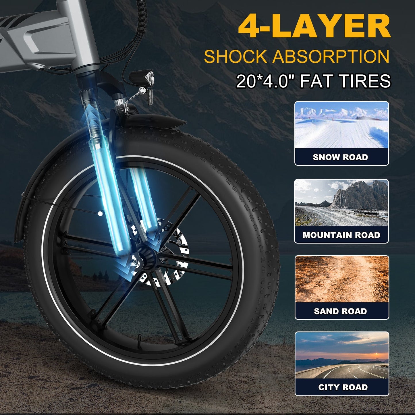 BK36 Bicicletta Elettrica Pieghevole