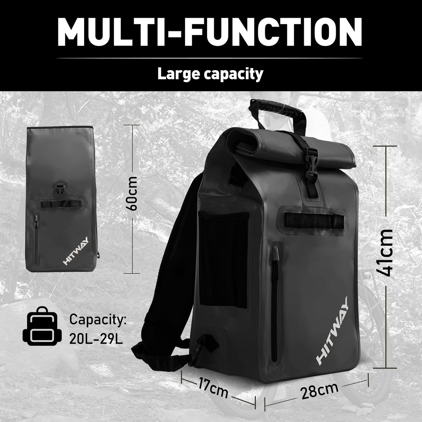 Borsa da bici multifunzionale 3-in-1