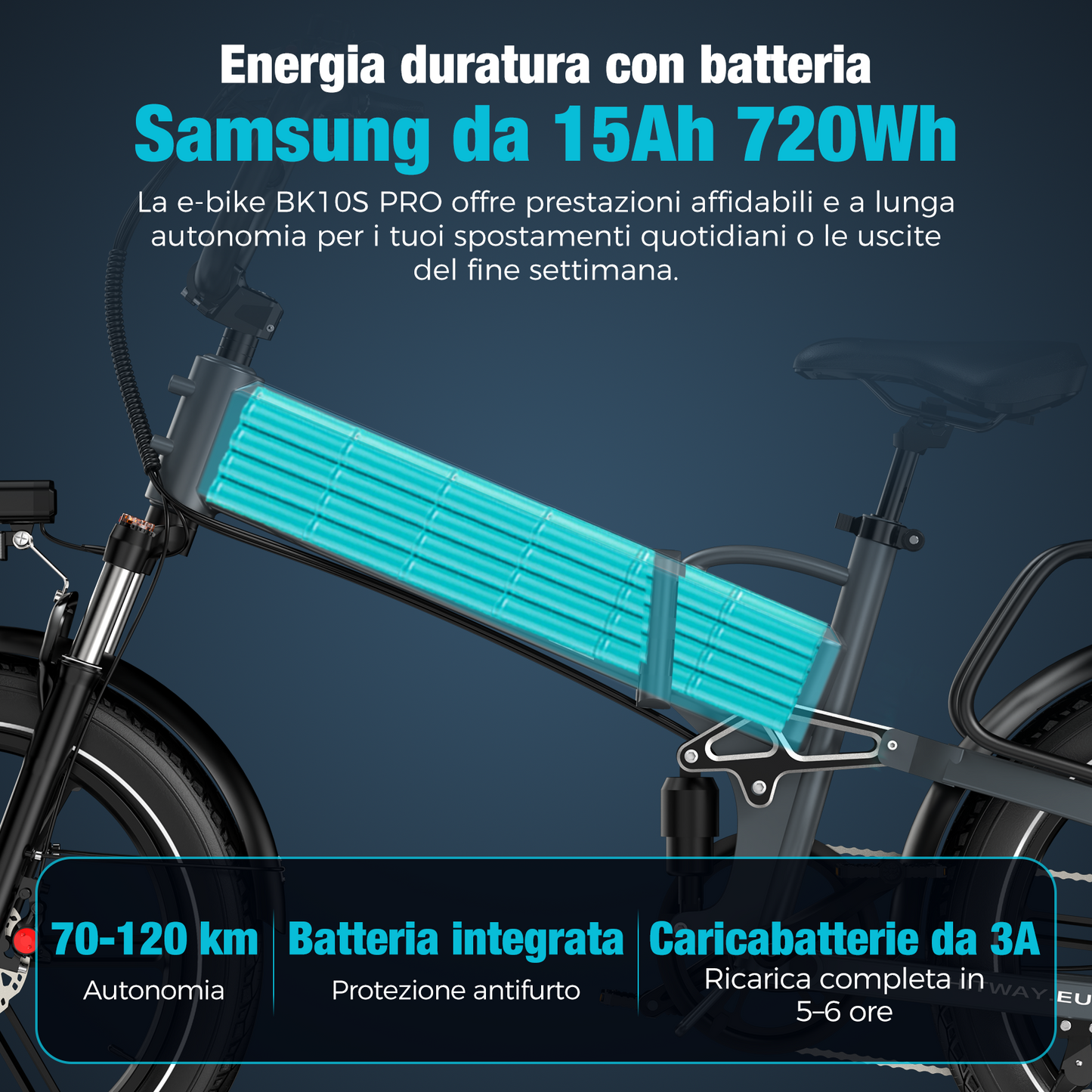 BK10S Pro Bicicletta Elettrica Pieghevole