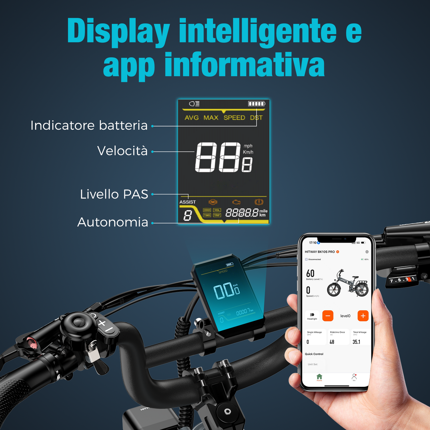 BK10S Pro Bicicletta Elettrica Pieghevole