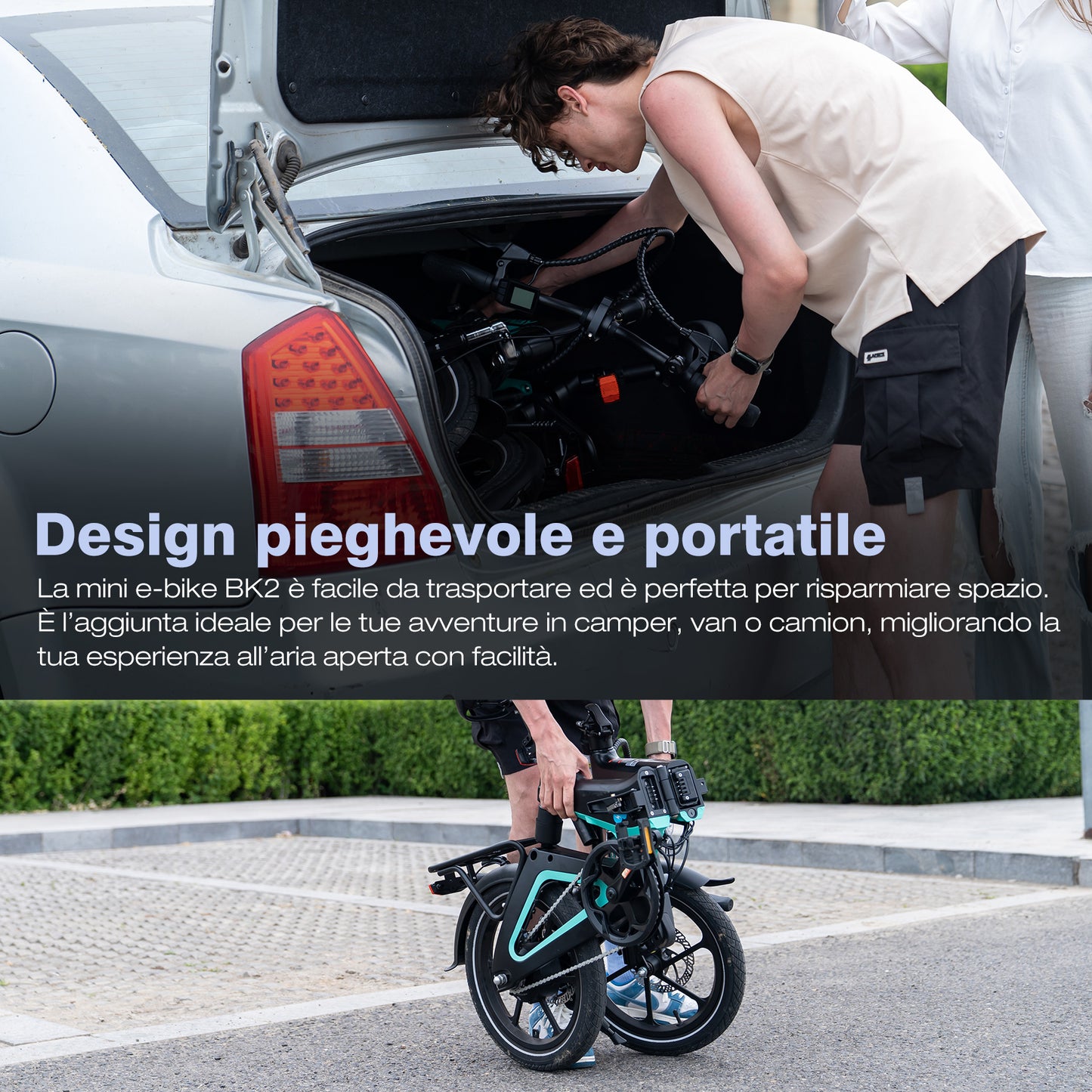 BK2 Bicicletta Elettrica Pieghevole