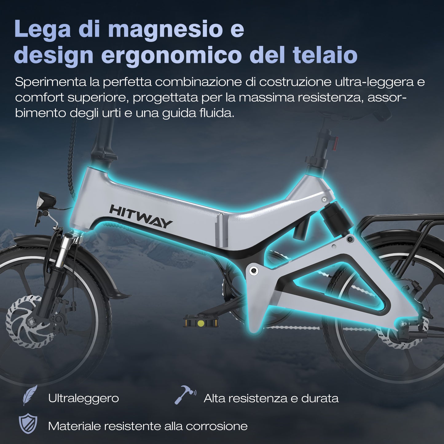 BK2 Bicicletta Elettrica Pieghevole