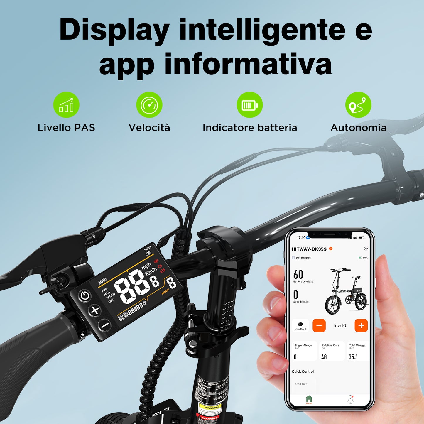 BK35S Bicicletta Elettrica Pieghevole