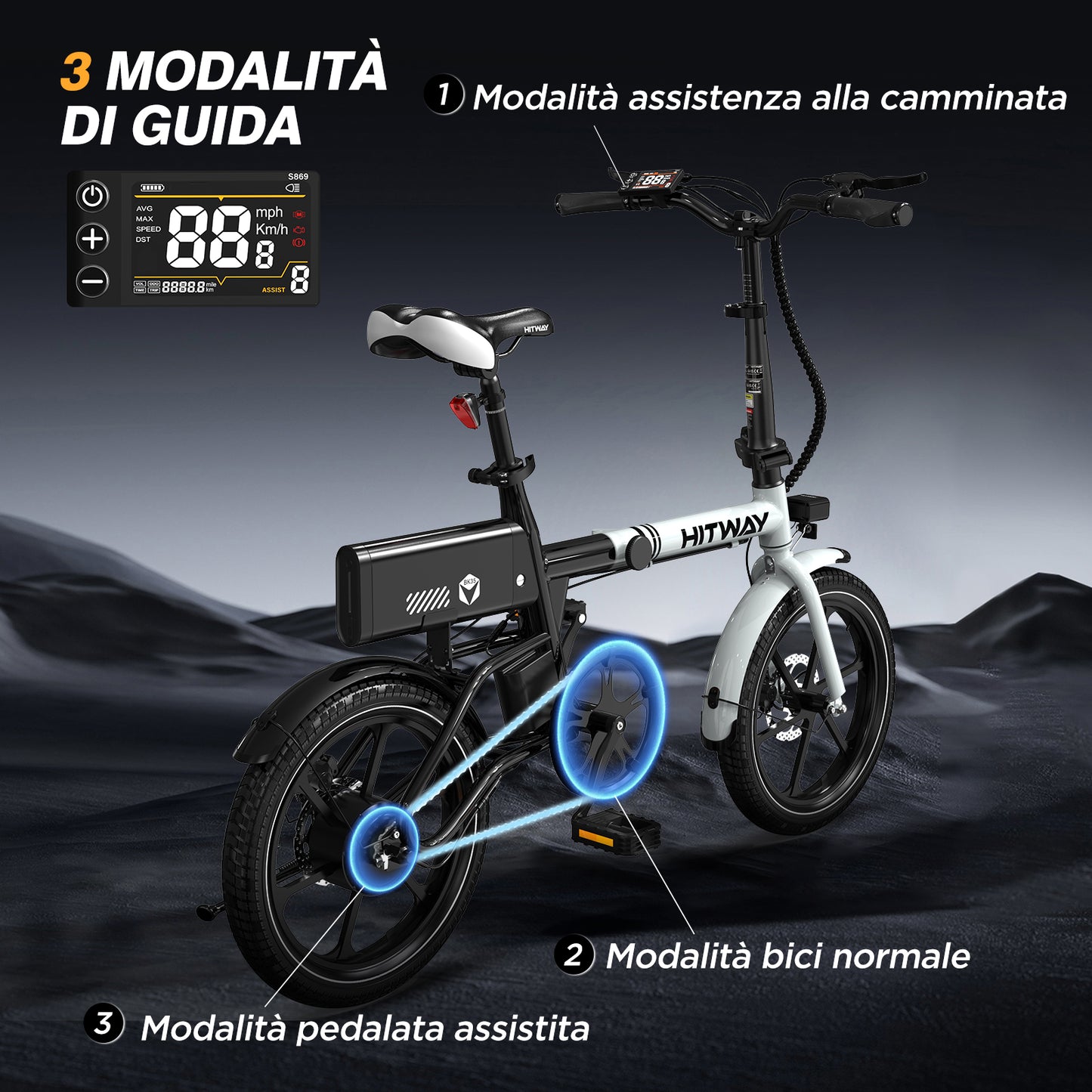 BK35S Bicicletta Elettrica Pieghevole