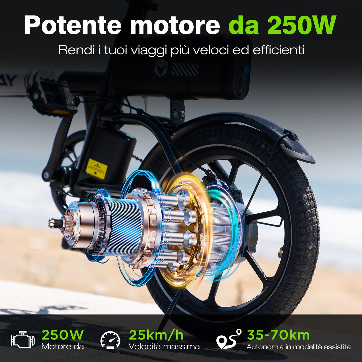 BK35S Bicicletta Elettrica Pieghevole