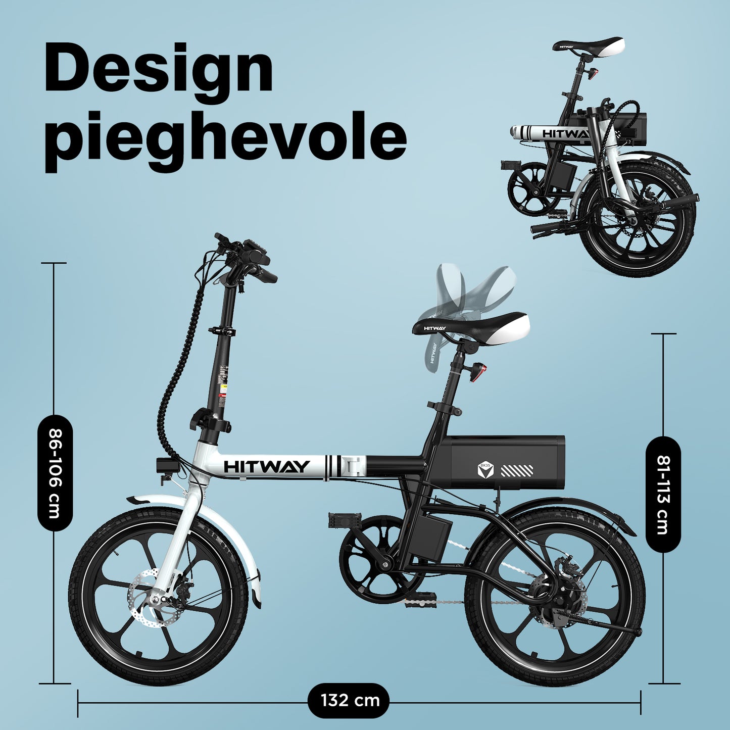 BK35S Bicicletta Elettrica Pieghevole