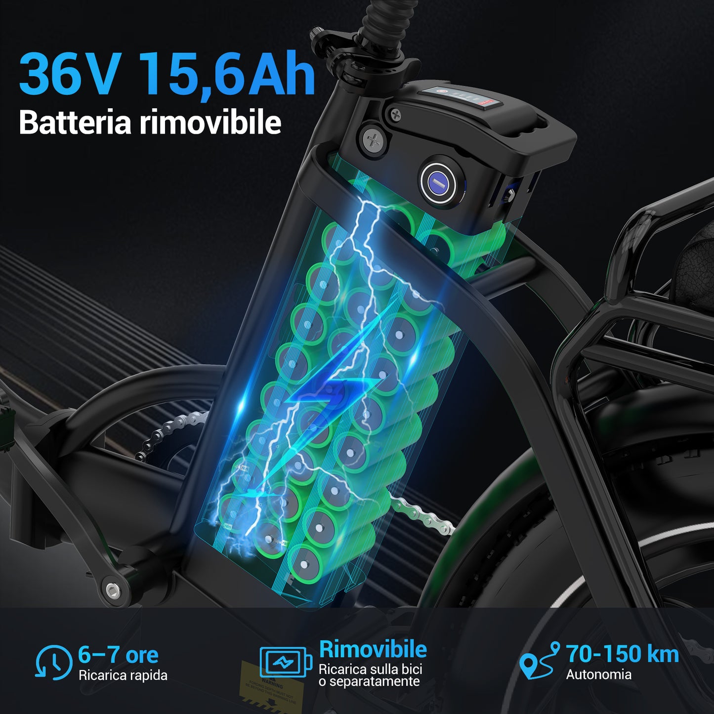BK6S L1 Bicicletta Elettrica Pieghevole