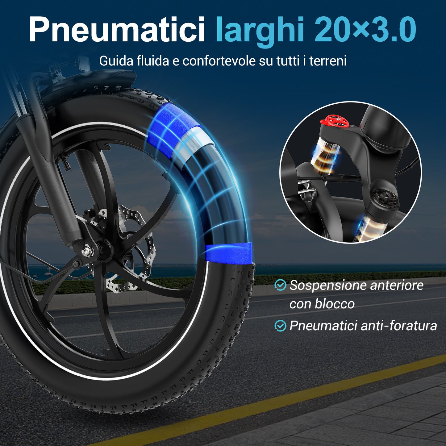 BK6S L1 Bicicletta Elettrica Pieghevole