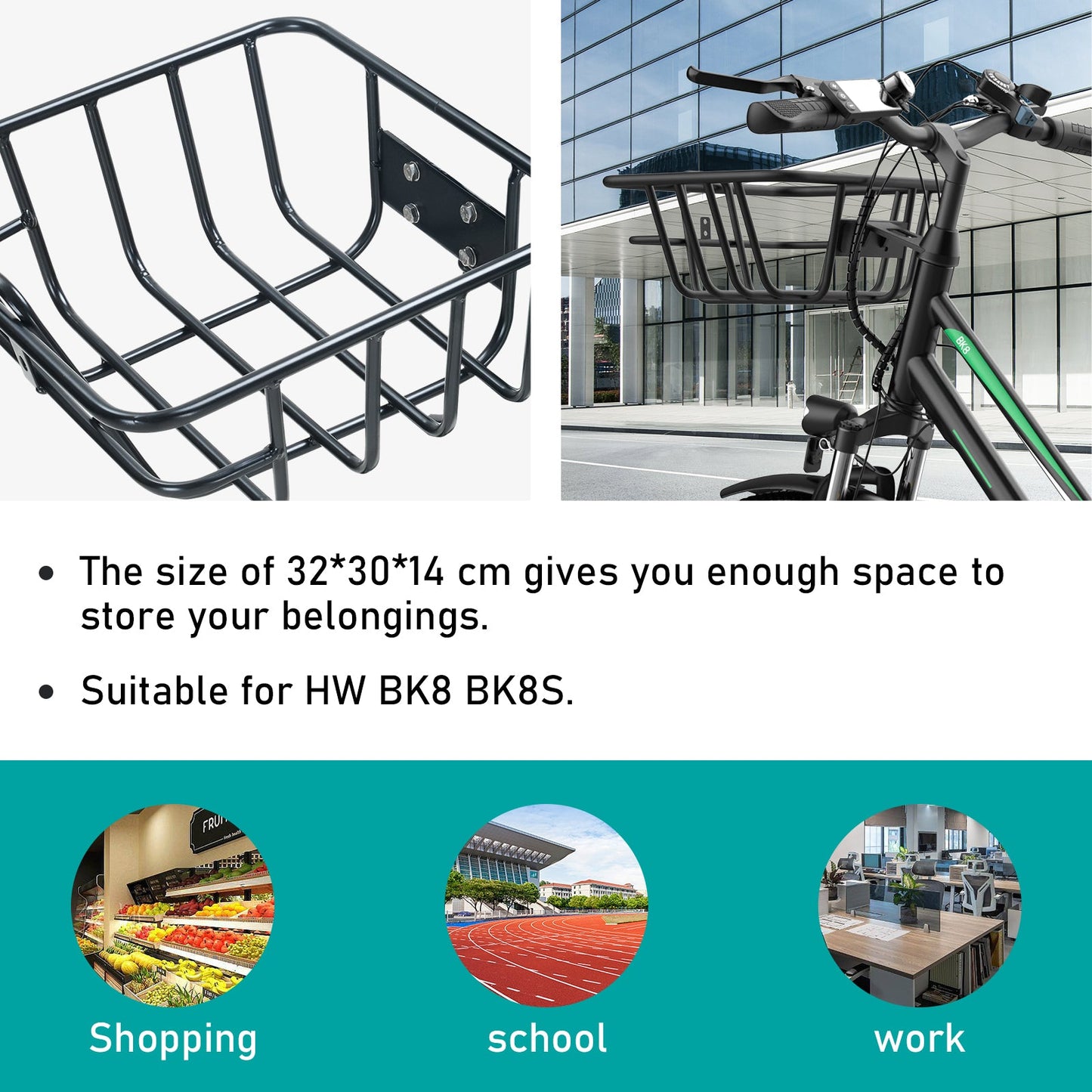 Cestino Anteriore per Bicicletta 1 per BK8/BK8S/BK8SP