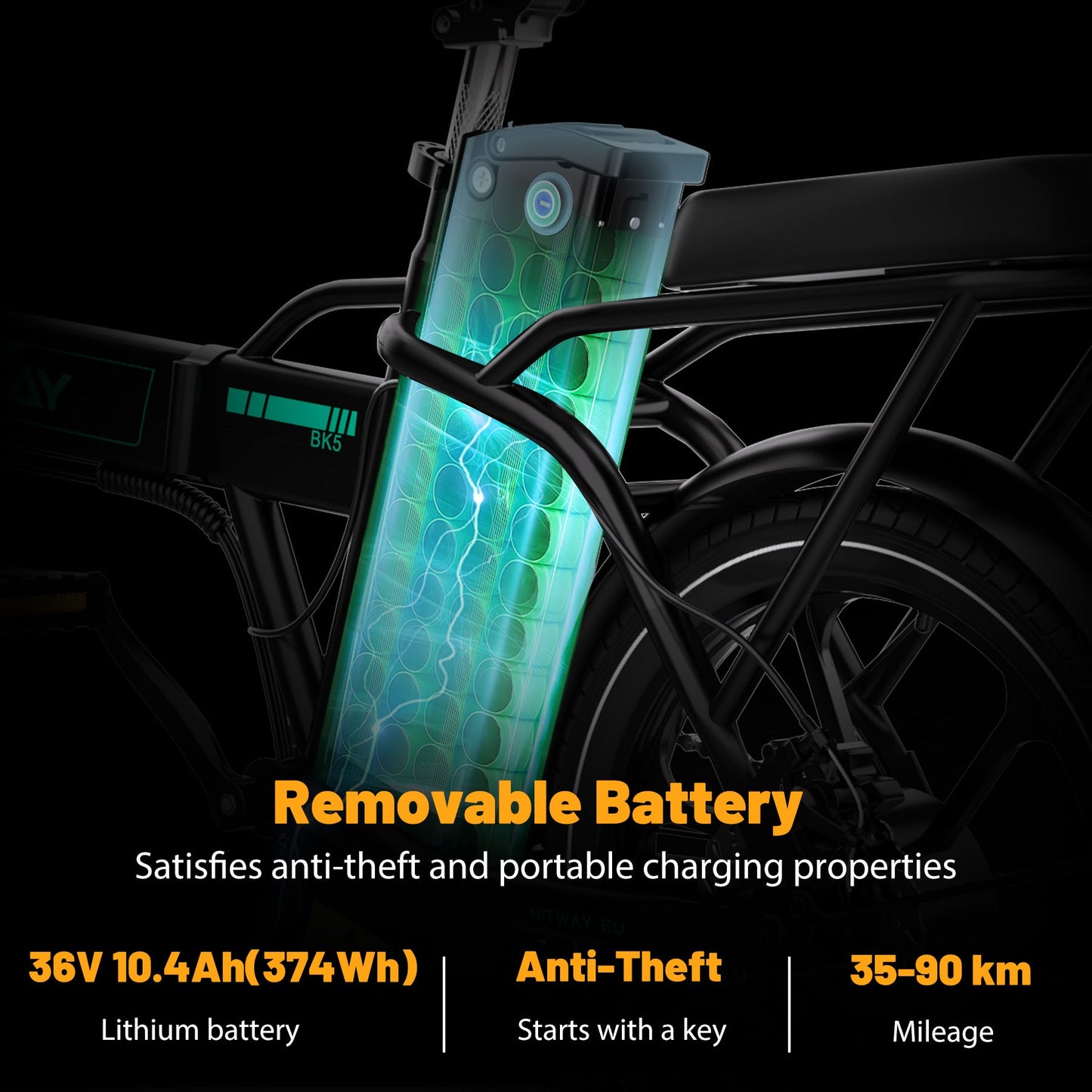 BK5S Bicicletta Elettrica Pieghevole