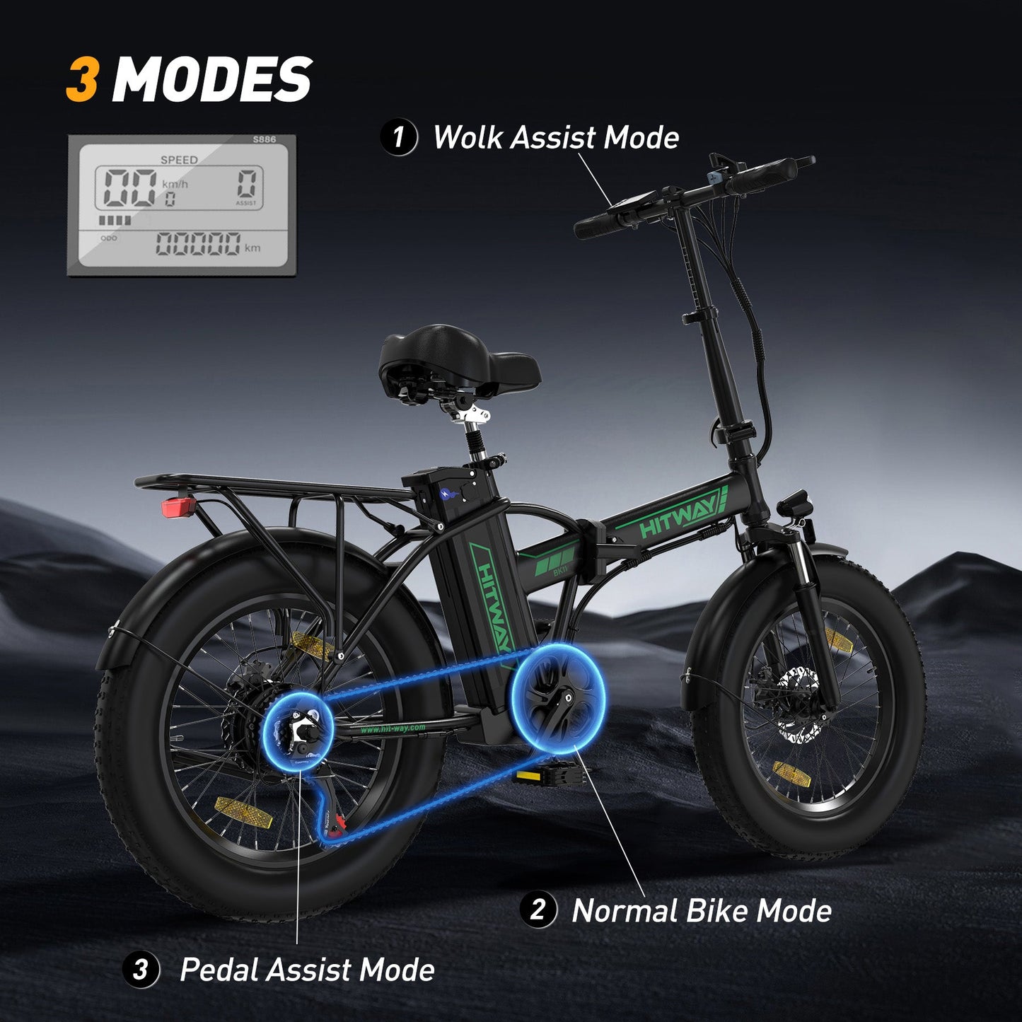 BK11 Bicicletta Elettrica Pieghevole