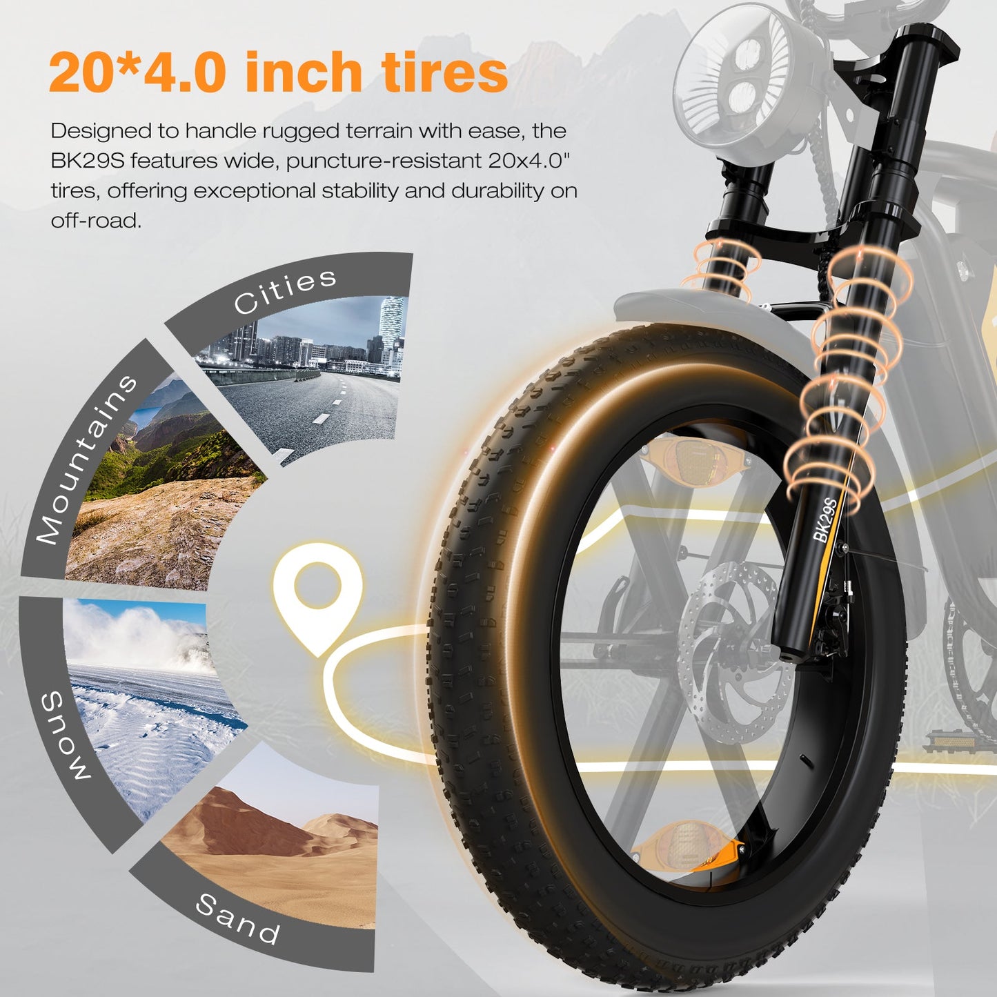 BK29S Bicicletta Elettrica a Doppia Batteria