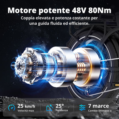 BK6S Pro Bici Elettrica Pieghevole