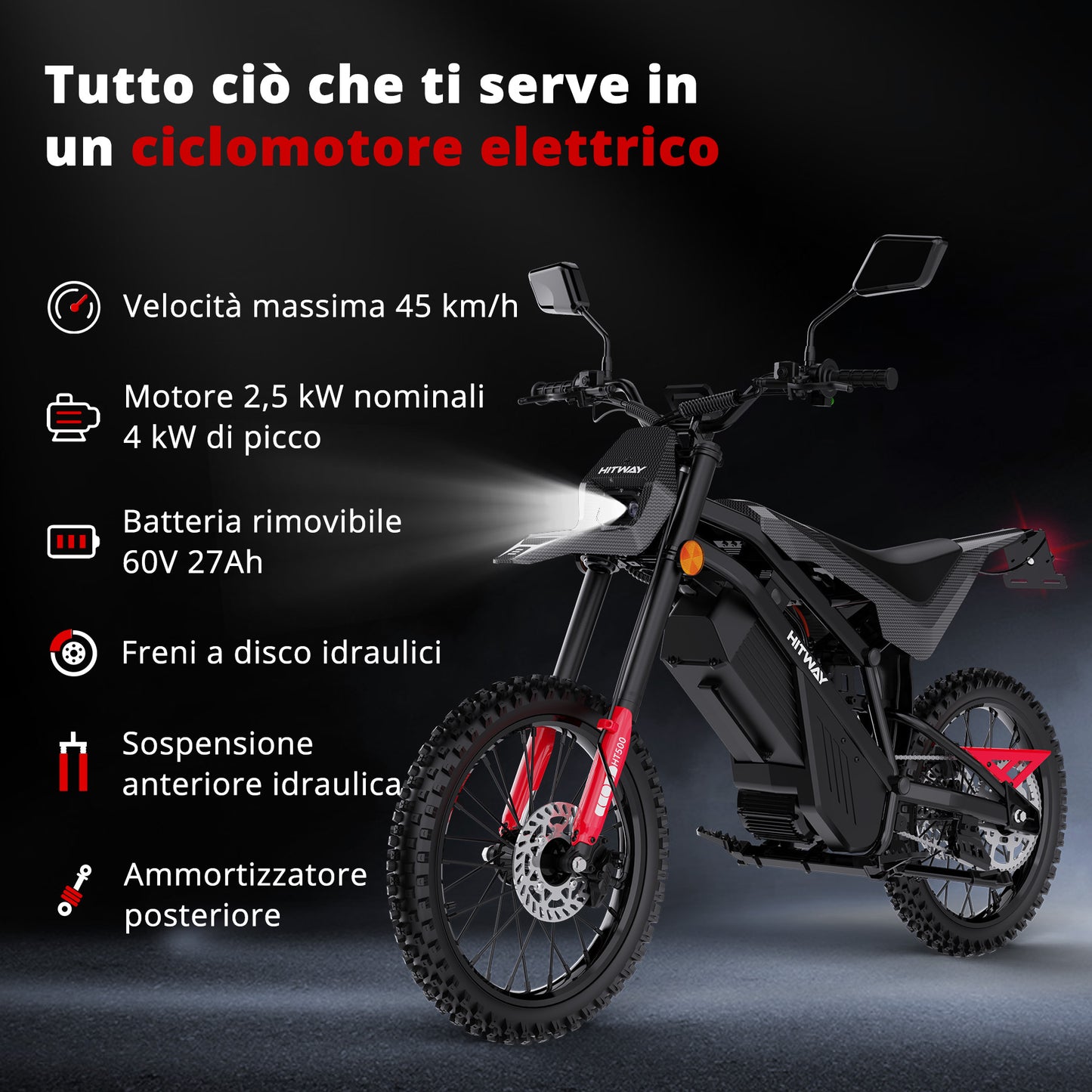 HT500 Moto Elettrica Off-Road