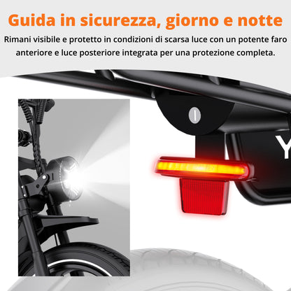 BK30 Fat Bike Elettrica con Pneumatici Larghi
