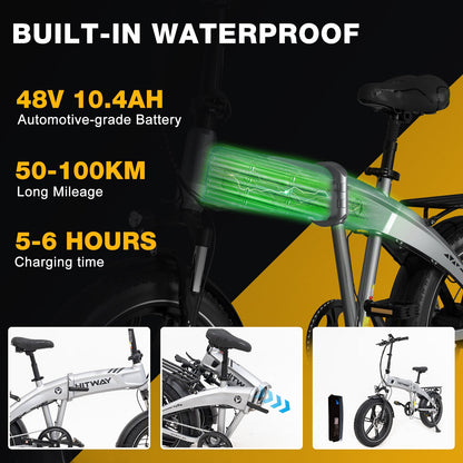BK36 Bicicletta Elettrica Pieghevole