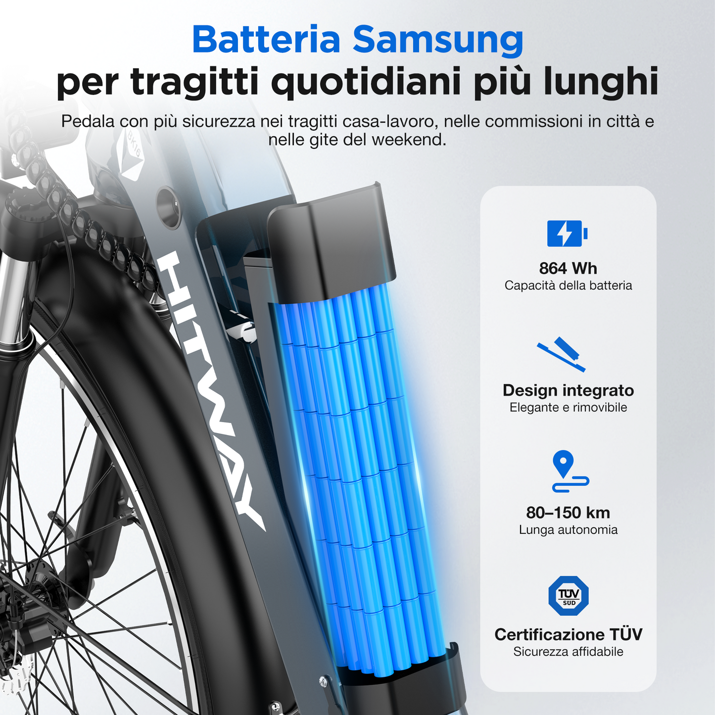 BK16 Bicicletta Elettrica da Città