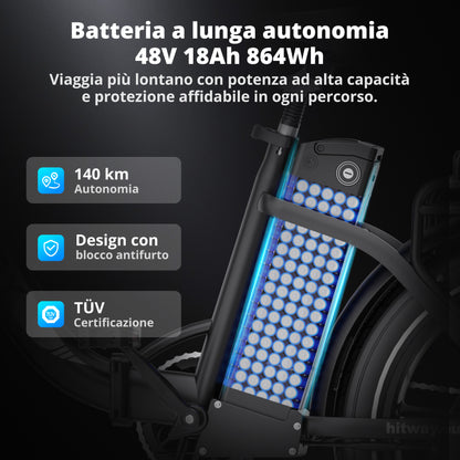 BK6S Pro Bici Elettrica Pieghevole