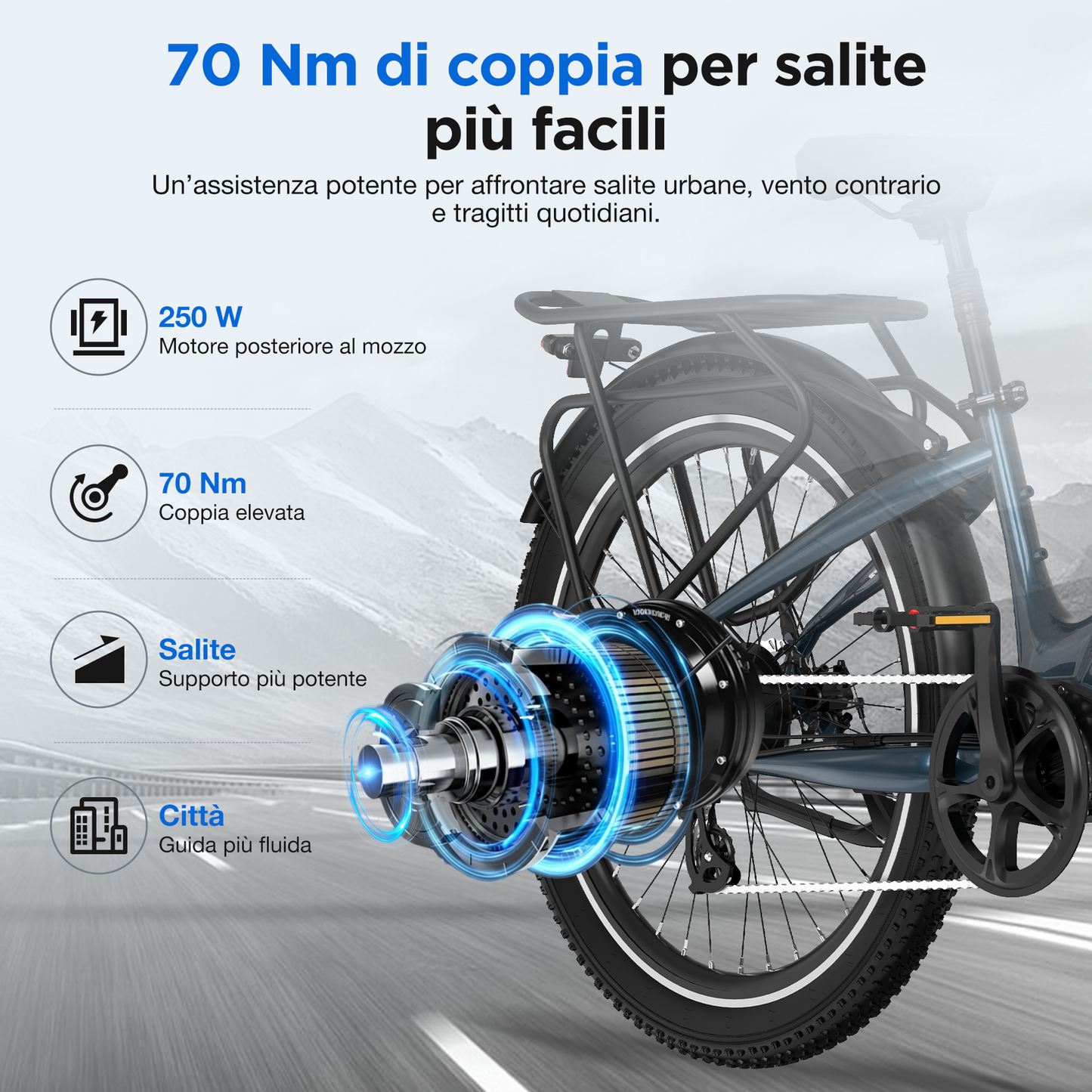 BK16 Bicicletta Elettrica da Città