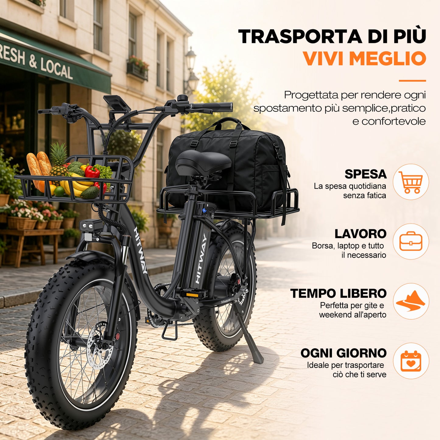BK6S Plus Bici Elettrica Cargo