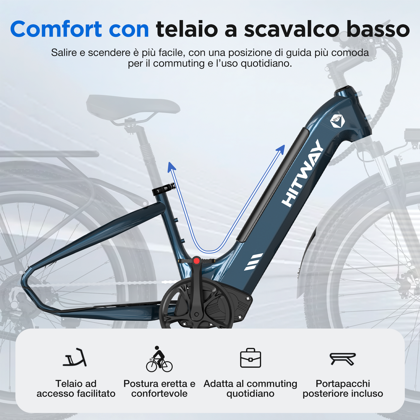 BK16 Bicicletta Elettrica da Città