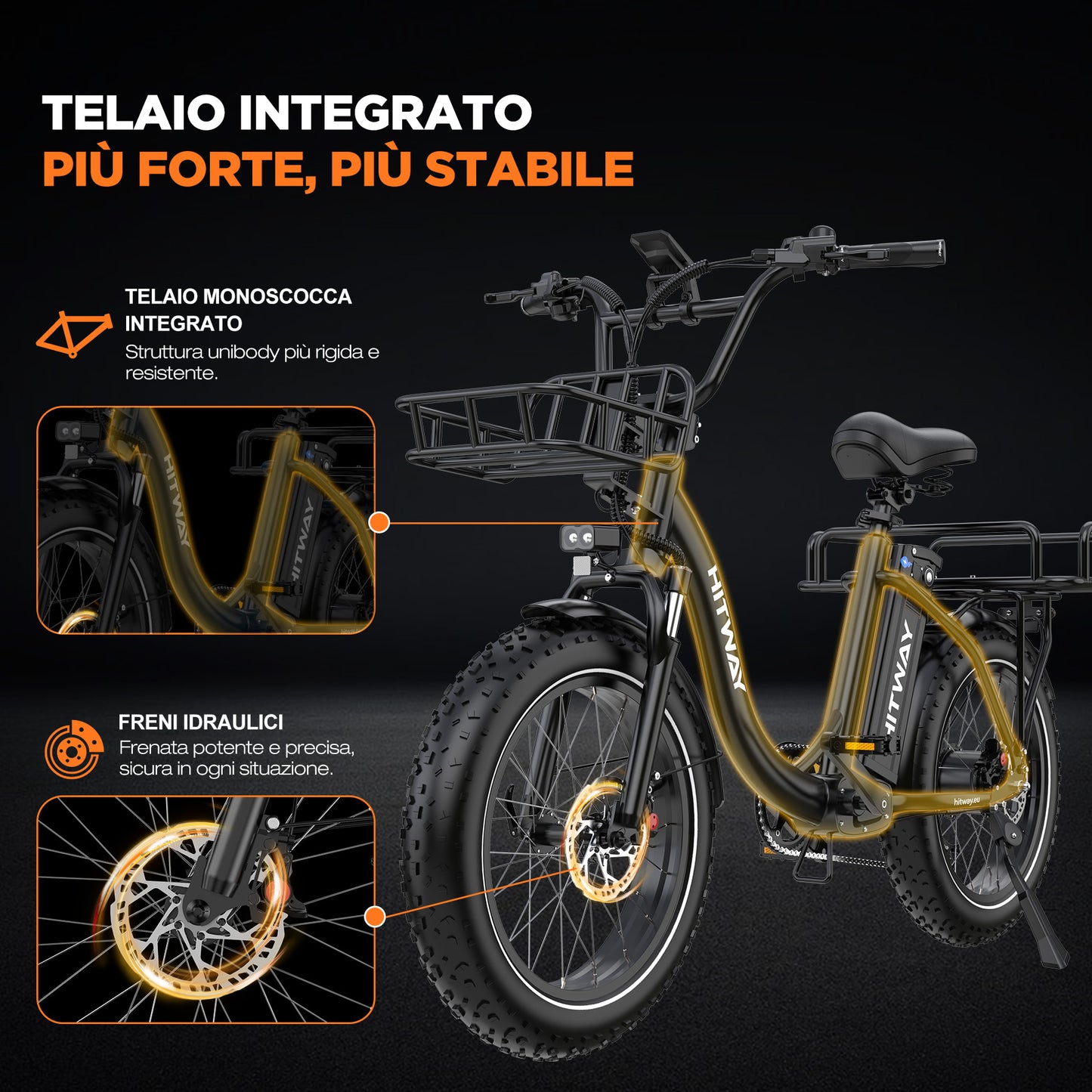 BK6S Plus Bici Elettrica Cargo