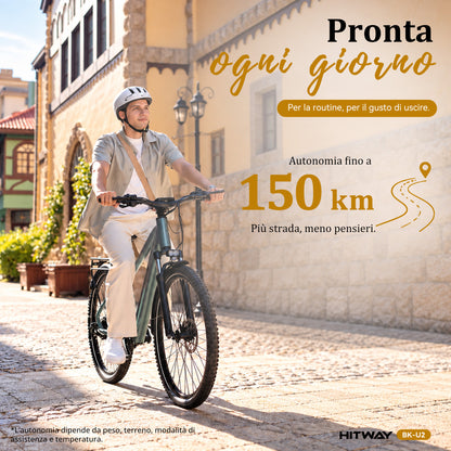 BK-U2 Bici Elettrica Trekking con Sensore di Coppia