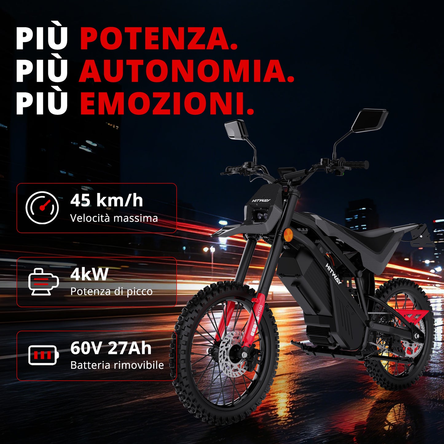 HT500 Moto Elettrica Off-Road