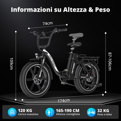 BK6S Pro Bici Elettrica Pieghevole