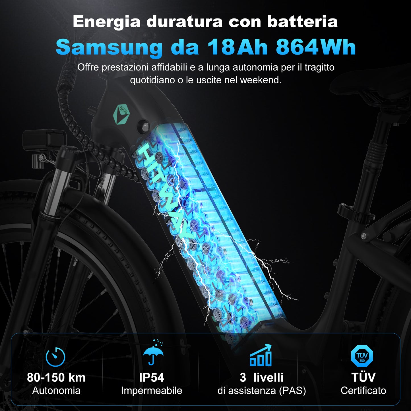 BK16 Bicicletta Elettrica