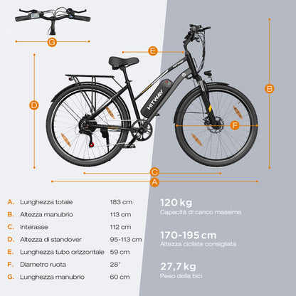 BK27S Bicicletta Elettrica