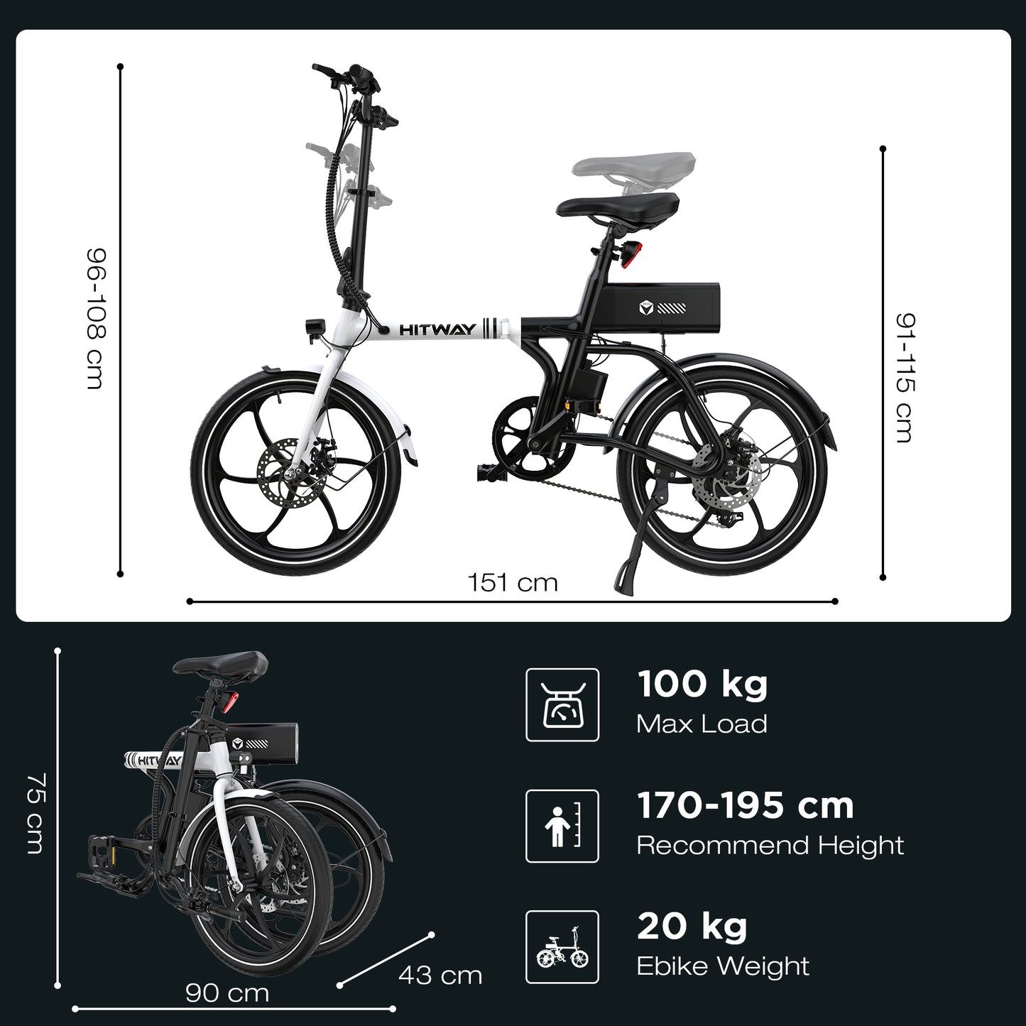 BK35S PRO Bicicletta Elettrica Pieghevole