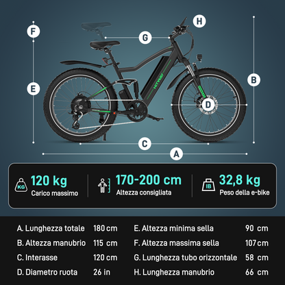 BK9S Fat bike elettrica