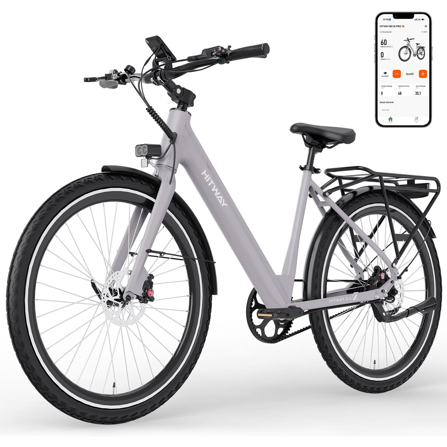 BK18 Pro bici elettrica con trasmissione a cinghia