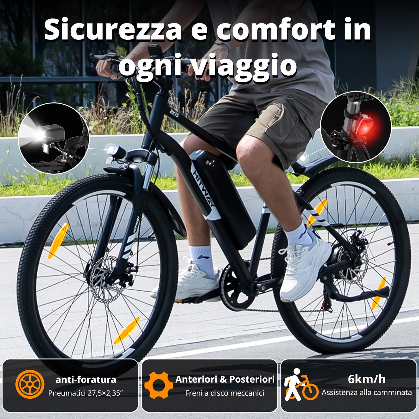 BK15 Pro bici elettrica urbana 27,5"