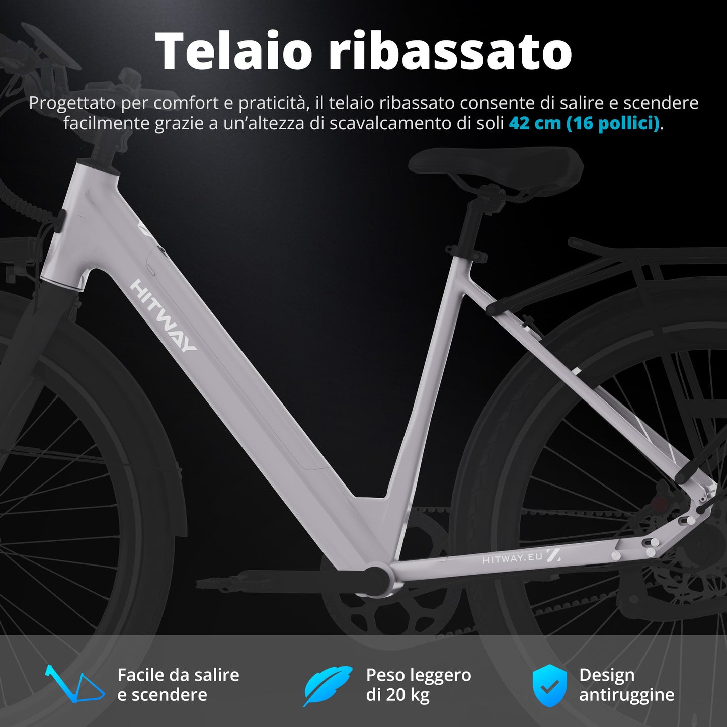 BK18 Pro bici elettrica con trasmissione a cinghia