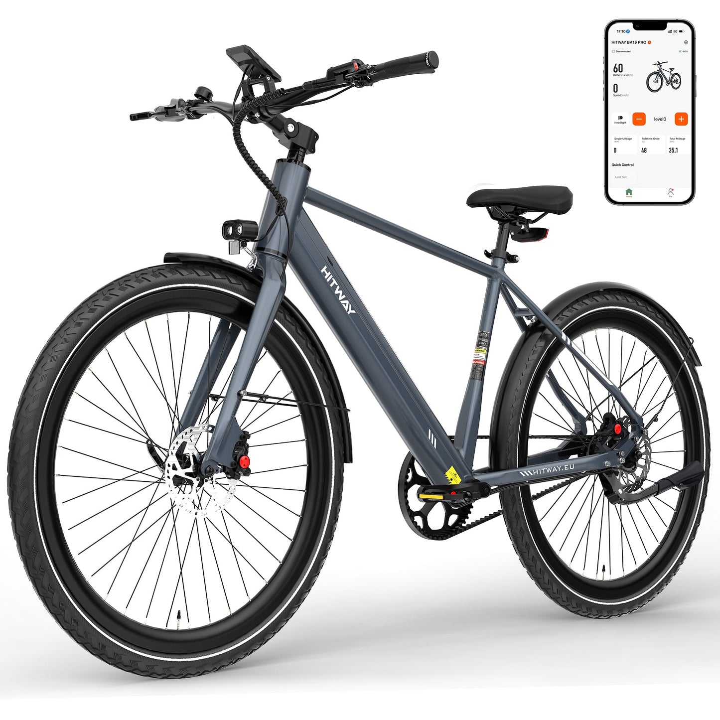 BK19 Pro bici elettrica con trasmissione a cinghia