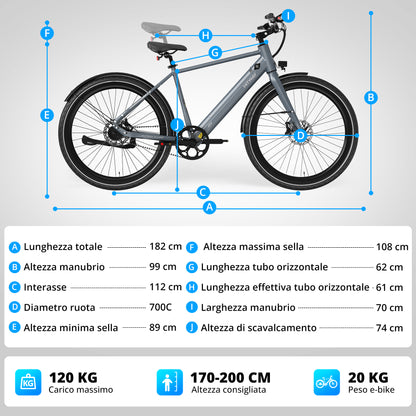 BK19 Pro bici elettrica con trasmissione a cinghia