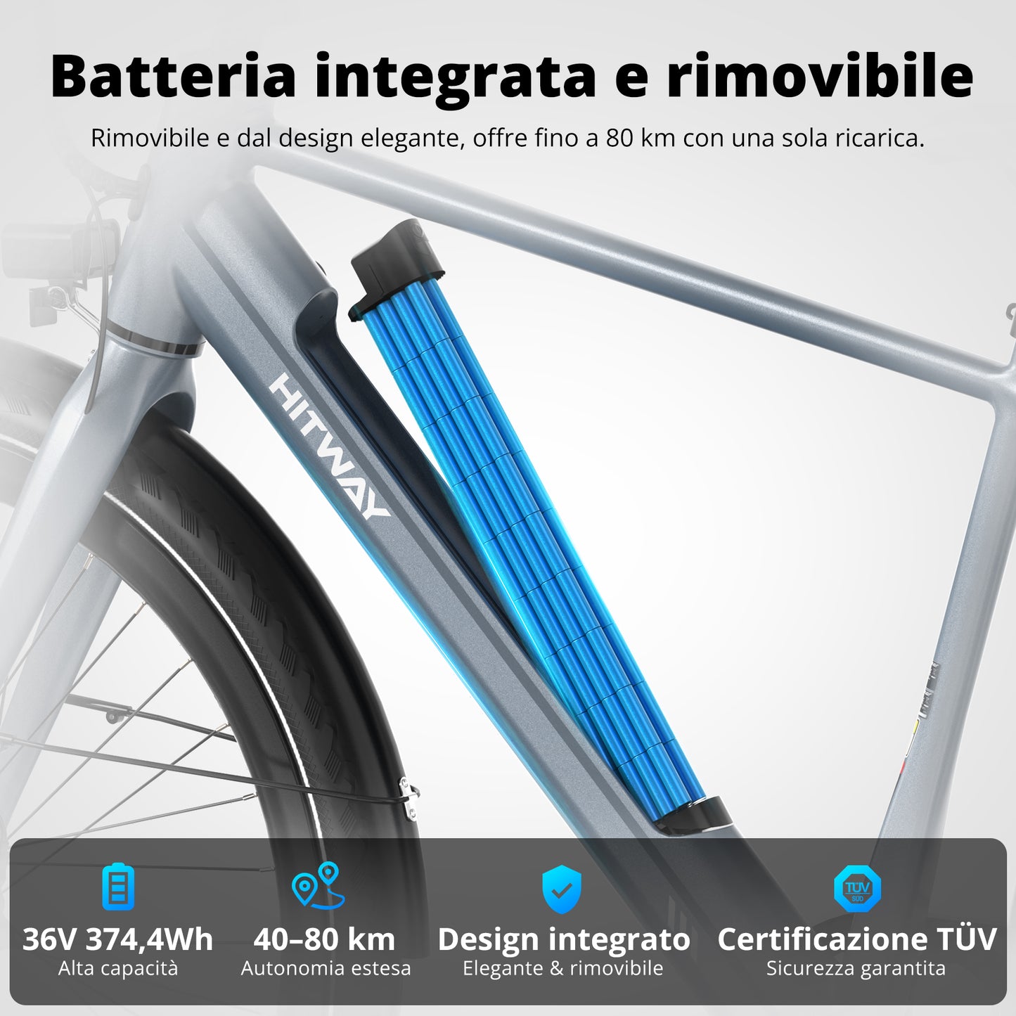 BK19 Pro bici elettrica con trasmissione a cinghia