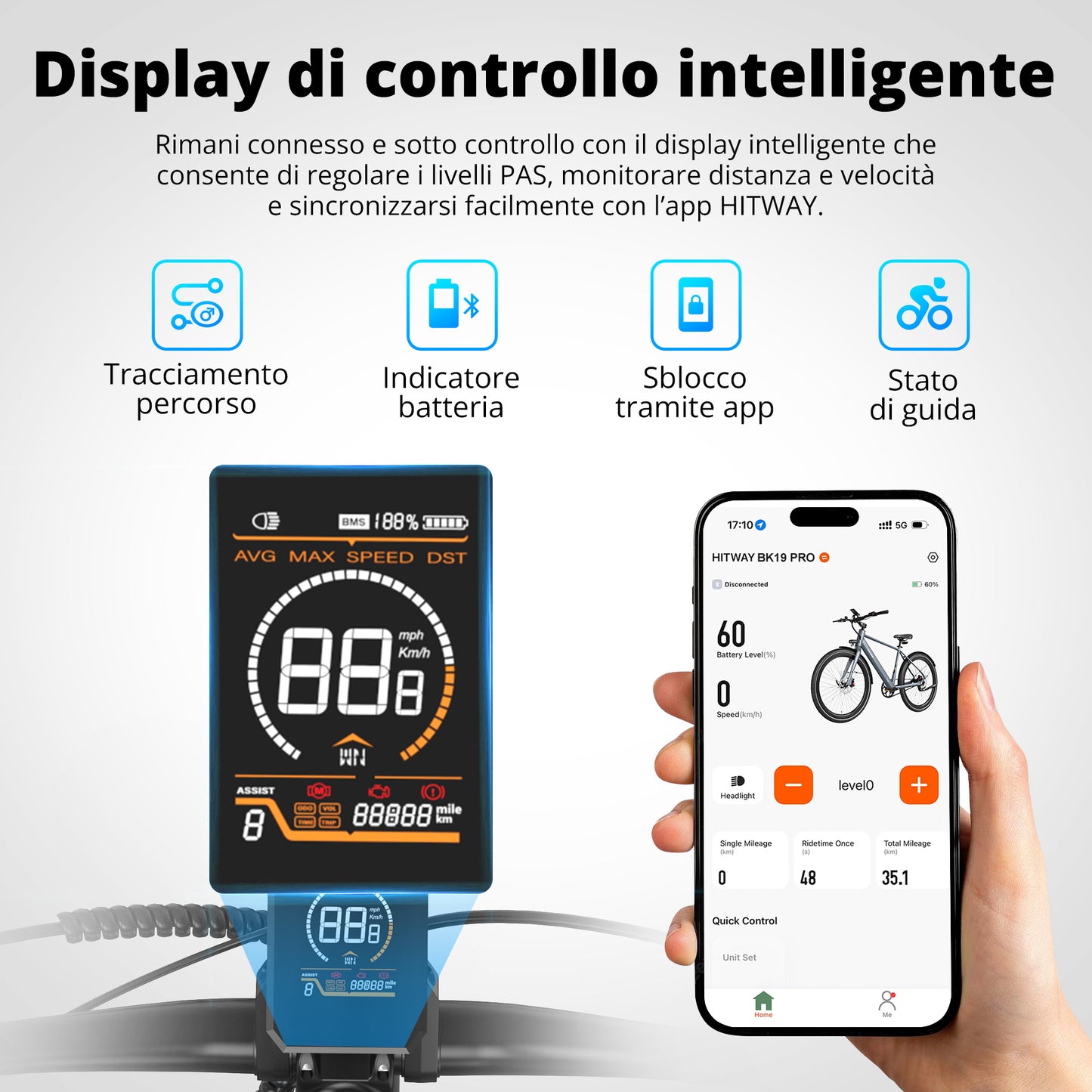 BK19 Pro bici elettrica con trasmissione a cinghia