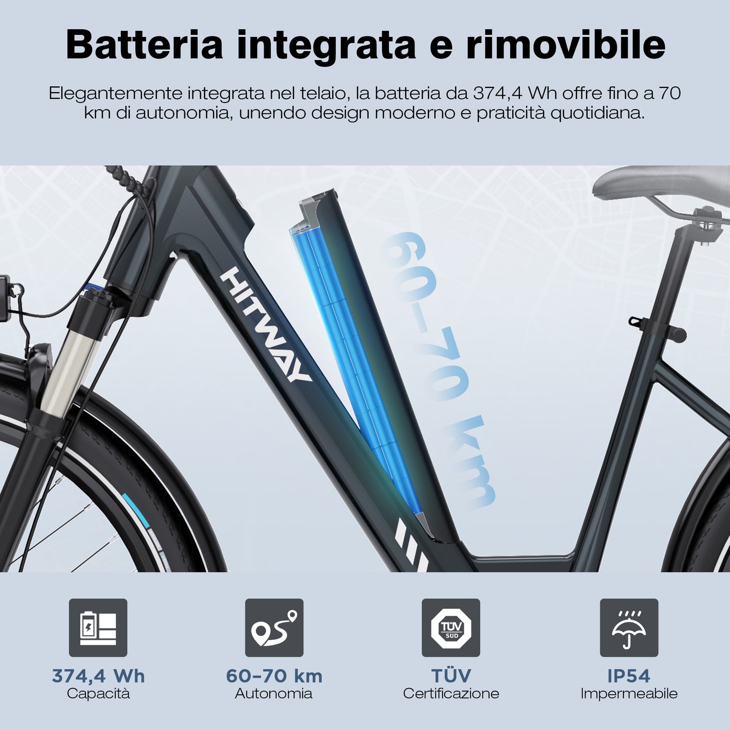 BK32 bici elettrica con motore centrale