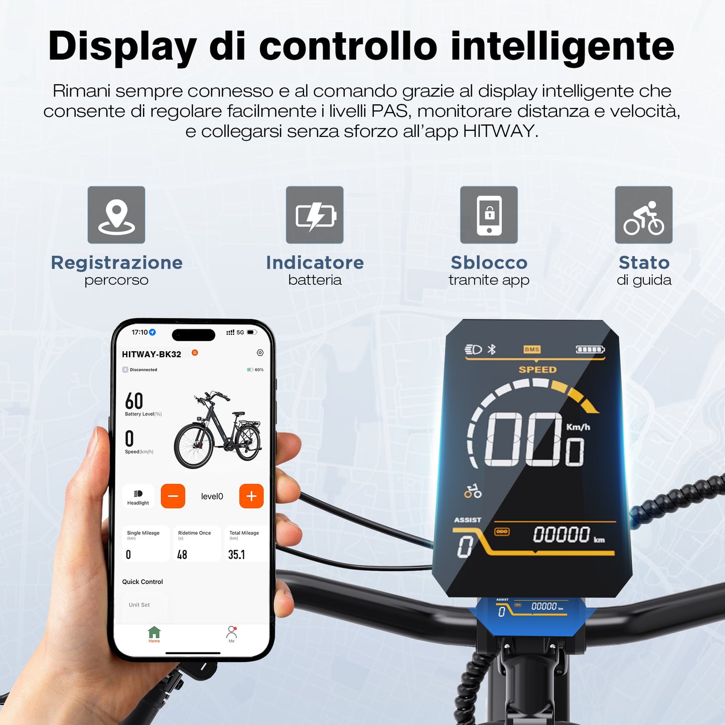 BK32 bici elettrica con motore centrale