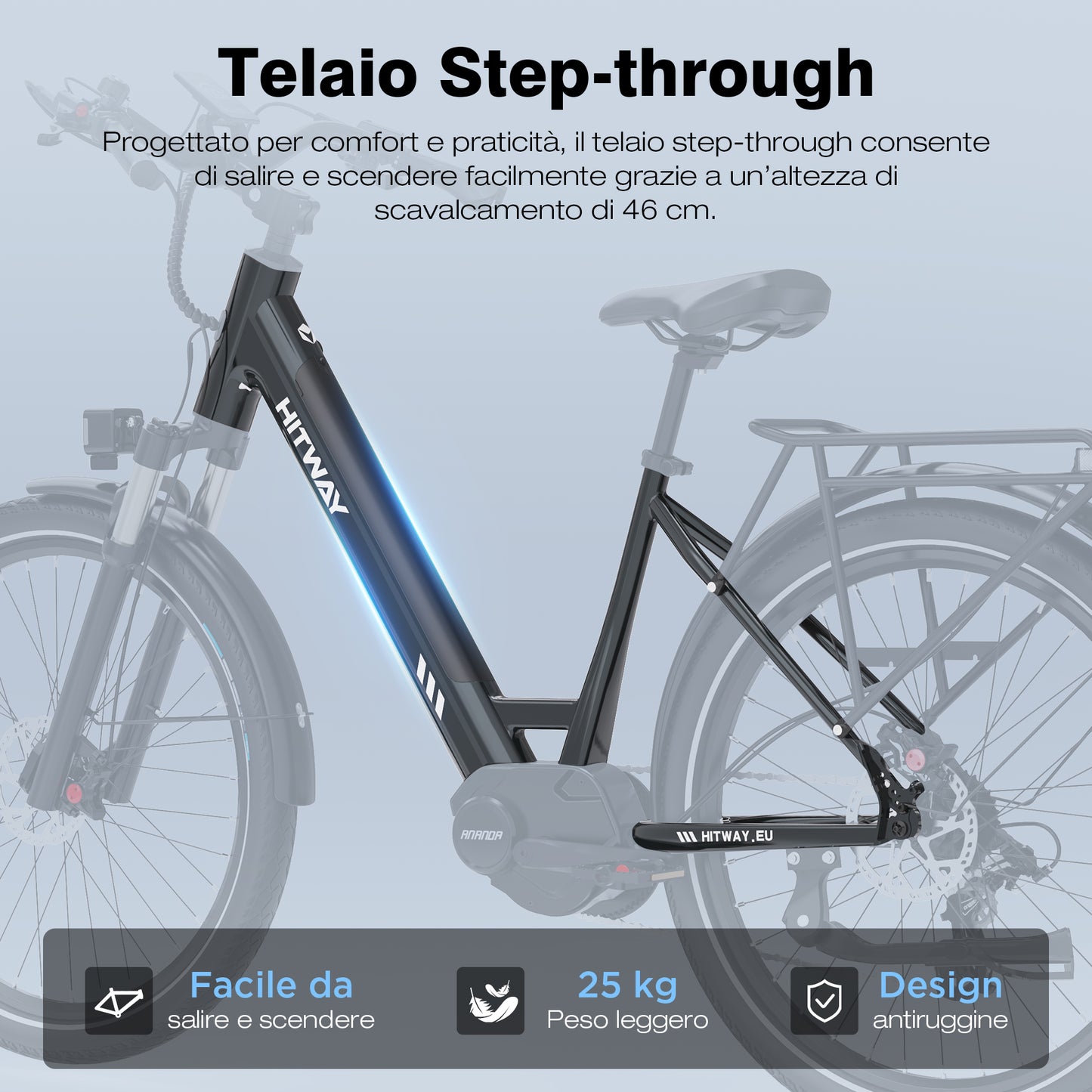 BK32 bici elettrica con motore centrale