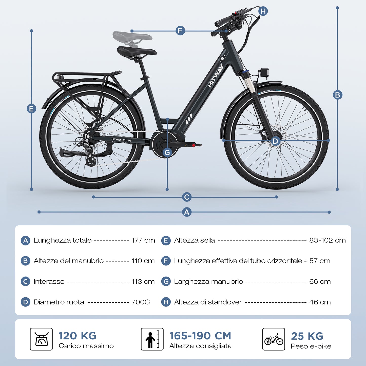 BK32 bici elettrica con motore centrale