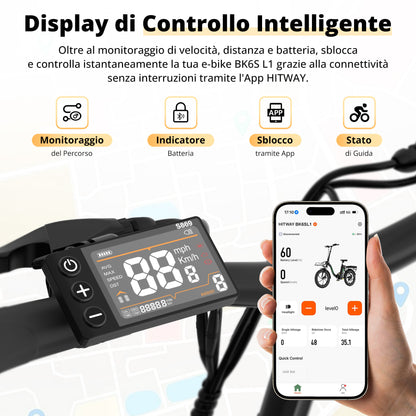 BK6S L1 Bicicletta Elettrica Pieghevole
