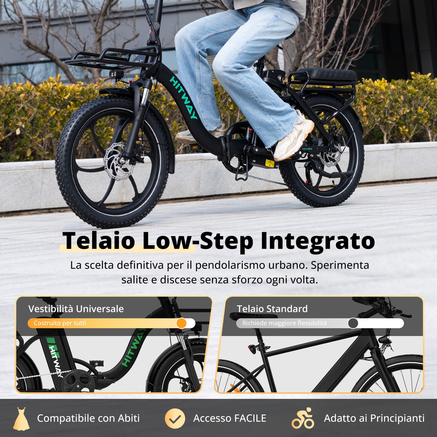 BK6S L1 Bicicletta Elettrica Pieghevole