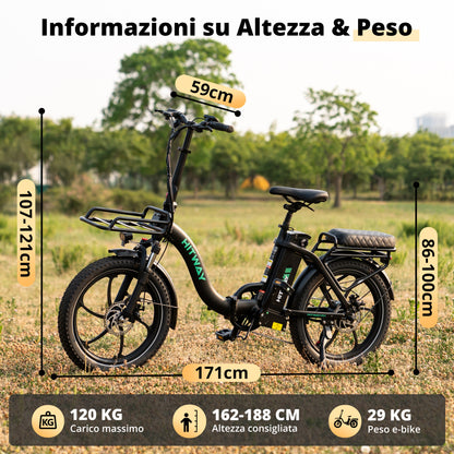 BK6S L1 Bicicletta Elettrica Pieghevole